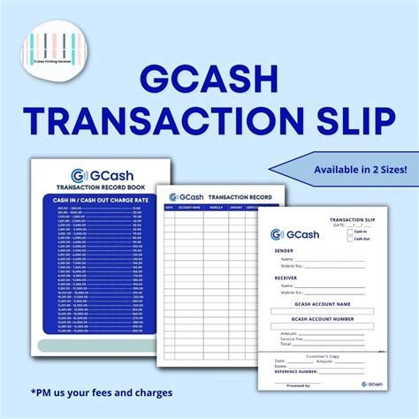 GCASH RECORD BOOK WITH TRANSACTION SLIP .